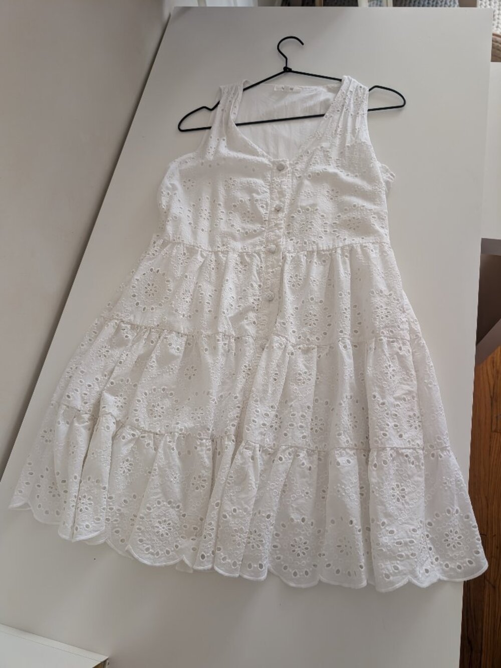 Splendid Women's Birdie Eyelet Dress in White, Size Small